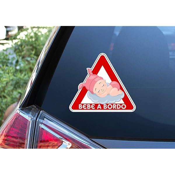 Adesivi Baby On Board - 2 Pezzi, 12x12 Cm, Vinile Impermeabile, Colore Azzurro - Foto 7