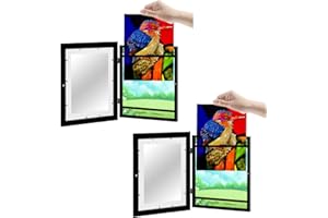 MUMISUTO 2 Stück A4 Kunstfotorahmen für Kinder, Frontöffnung/Befüllbar Bilderrahmen, Kinderzeichnungen Bilderrahmen, Acryl Kunst Fotorahmen, zum Kinderzeichnungen/Kunstwerken, Schule, Zuhause oder Büro