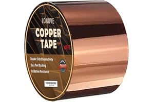 LONOVE BEAUTY PRODUCTS LONOVE Copper Tape Slug Repellent (50mm wide, 12.3 Meter Long Roll) - Double-Sided Conductive Adhesive Copper Foil Tape