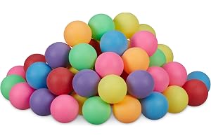 Relaxdays Beer Pong-bollar, 100 st, bordtennisbollar i plast, färgglada