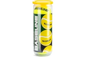Toyrific Baseline 3 Pack of Tennis Balls, Professional Quality, Great Bounce, 6.5cm diameter