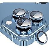 Babilden İphone Al&uuml;minyum Alaşım &Ccedil;er&ccedil;eveli Tempered Glass Kamera Lens Koruyucu (iPhone 13 Pro Max, Blue)