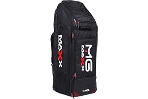 MAXX Pro Boxing Gear Cricket Duffle Bag Black and Red. Cricket Kit Bag/Cricket Bag