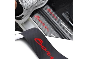 RIDGOEL 4 Piezas Pegatinas Protective de Umbral de Puerta de Coche para Seat Cupra Born, Decoración para Estribos de Coche de Fibra de Carbono (Born)