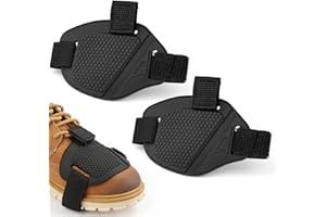 Arvoni 2 Piezas Protector Zapato Moto, Protector Calzado Moto Duradero y Ajustable, Protector Cambio Marchas Moto Impermeable y Robusto, para Uso Diario y Rutas