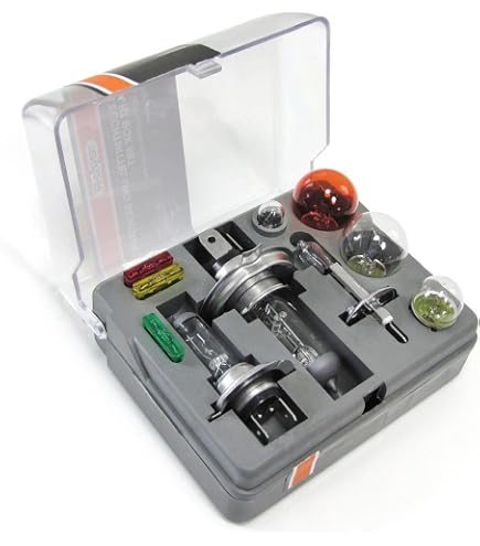 Produktbild von Sumex Glühbirnen-Set – Enthält H1, H7, P21W, T10, R5W Birnen + Sicherungen, 12 V