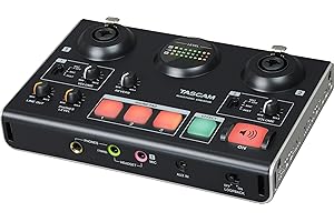 Tascam MiNiSTUDIO Creator US-42B - Interfaccia audio USB per streaming, podcasting, trasmissione personale, live gaming e doppiaggio cinematografica, con 2 ingressi, 2 uscite, 24 Bit/96 kHz