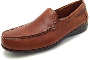 Fluchos - Mocasín de Hombre - Modelo Orion - Mocasín de Piel - Cierre con Elásticos - Color Negro - Distintos Colores y Tallas