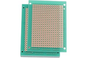 GENNEL 10pcs 50mm x 70mm Copper Strip Printed Circuit Board, Stripboard PCB Breadboard for Soldering Prototyping Testing Repair DIY