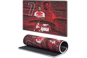 Head Case Designs Officially Licensed Arsenal FC Bukayo Saka 2024/25 Crest Kit and Players Gaming Office Desk PC Keyboard Mouse Mat Pad 9.84 x 11.81 x 0.12 inches (250 x 300 mm) - S