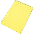 [Pack of 3] Spiral Memory Aid A4 Yellow 160 Page Paper Notepad Refill Legal Lined Writing Pads