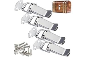 AONAYO 4 cierres de sujeción, cierre de cajas, acero inoxidable, cierre a presión, cierre pequeño, cierres para puertas, ventanas, armarios y tapas de caja, cierre a presión