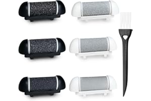 XERTEAM Cabezales de recambio de rodillo de repuesto compatibles con lima de pies Scholl/Essy/Ratukall/Pedi, kit de pedicura para pies, rodillos de repuesto extra gruesos, regulares, gruesos, finos, gruesos