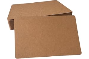 JALACH 50 Stück A6 Kraftpapier Karten 10 x 15cm 350g/m², blanko Postkarten zum Selbstgestalten, Karteikarten Kraftkarton für DIY Projekte, Hochzeit, Einladung und Grußkarten Basteln Braun