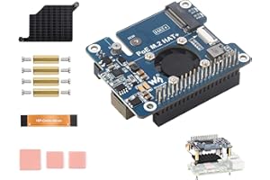 WONRABAI PCIe to M.2 Adapter with PoE Hat Compatible with Raspberry Pi 5, Power Over Ethernet Offer Network Connection and Power Supply for RPI in One Cable, NVMe Protocol 2230/2242 M.2 Solid State Drive