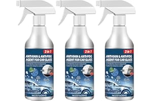 Pomurom Spray Anti Buée 60ML, 1/2/3/5 Pièces Multi-Usage Anti Fog Rain Spray pour Les Voiture, Pare-Brise, Miroirs et Lunettes Natation, Anti Brouillard Spray, Spray Anti Pluie Voiture