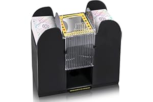 Nileole 2/6 Decks Automatic Card Shuffler, Electric Shuffler for UNO, Phase 10, Skip-BO, Texas Hold'em, Poker, Home Card Games, Cards Against Humanity