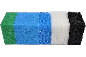 SANLILI Kompatibler Satz Filtermedien für Juwel Compact/Bioflow 3.0 M (2 x Blaue Schwämme (fein), 1 x Blaue Schwämme (grob), 1 x Grüne Schwämme, 2 x Aktivkohle-Schwämme, 5 x Weiße Filter-Schwämme)
