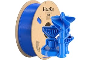 GratKit PETG Filamento per stampante 3D 1 kg, filamento PETG 1,75 mm, -0,03 mm, filamento per stampa 3D PETG,Blu