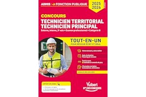 Concours Technicien territorial - Technicien principal - Catégorie B - Tout-en-un: Externe, interne, 3e voie, examens professionnels 2025-2026