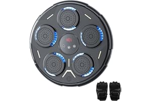 SPORTBOB Machine de Boxe Musicale Intelligente,9 Niveaux de Vitesse et de Volume, 10 Modes Équipement de Boxe, Machine à Musique Murale pour Adultes, Machine d'entraînement à Domicile pour Enfants