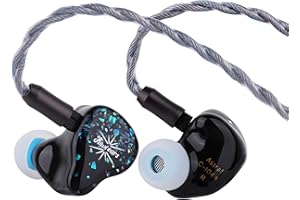 Linsoul Kiwi Ears Astral in-Ear Monitor, Écouteurs câblés 1DD + 6BA, Écouteur HiFi Studio Recording et mélange, IEM de Jeu Portable pour Les ingénieurs musicaux Professionnels audiophiles (Bleu)