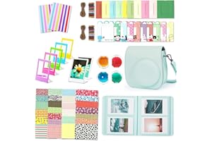 Leebotree Instantané Caméra Accessoires Compatible avec Instax Mini 12 Appareil Photo, Le Package Comprend Housse de Caméra,Album, Cadres, Autocollant de Bord and Coin (Vert Menthe)