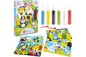 Sabbiarelli Sand-it For Fun - Kit Crazy Pets Cuccioli burloni - Set Lavoretti Creativi: Colora con la Sabbia gli animali, Regalo di Compleanno Bambini Anni 5+