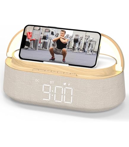 Sveglia Bluetooth Con Radio FM, Luce Notturna RGB, Subwoofer - Multifunzione Per Tavolo - Foto 3