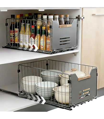 Cestello estraibile per base cucina da 15cm cromato o lava