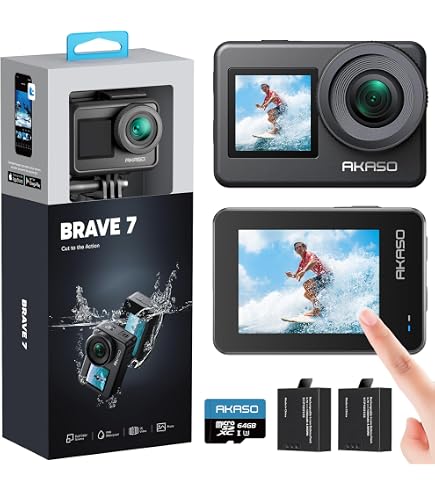 AtFoliX Panzerfolie Für Akaso Brave 7 LE – 3er Set, Entspiegelt, Stoßdämpfend