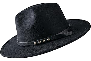 besbomig Czapka Zimowa z Szerokim Rondem Męska i Damska Czapka Jazzowa 55-58cm Regulowana Czapka w Stylu Retro w Jednolitym Kolorze