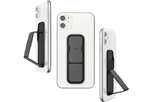 CLCKR Soporte de teléfono Universal con Agarre Delgado y múltiples Modos de visualización para iPhone 15/14/13, Samsung S22, Huawei, LG teléfonos, tabletas y más, Negro Reflectante