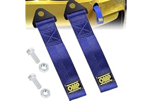 Benaton 2 Stück Abschleppseil für Rennwagen, Nylon Anhänger Abschleppseile, Zugseil Rennwagen Universal, Tragen 2 Tonnen Gewicht, Für den vorderen hinteren Stoßstangen-Abschlepphaken (Blau)