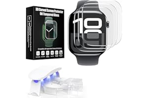 Kopration Screen Protector for Apple Watch Series 10 42mm,Tempered Glass Curved Full Coverage Watch Screen Protector, Bubble Free Screen Protector for iWatch 10 42mm (3 Pack)