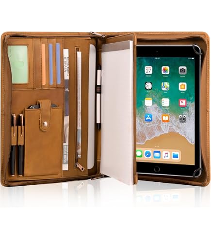 Porte-documents Professionnel Avec Personnalisation - Multi-compartiments Pour Ordinateur, Calculatrice Et Documents