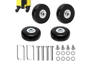 Bagagehjul reservhjul, 4 stycken 40 mm x 18 mm gummihjul för bagage, resväska reservhjul, ersättning för bagagerullar