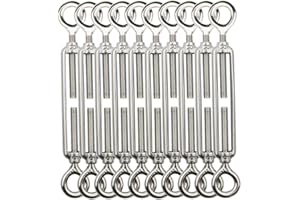 ‎TOOTACI TooTaci M5 Seilspanner Edelstahl, 10 Stück O-O Spannschlösser mit Haken & Öse, 304 Edelstahl Drahtspanner Stahlseil Seilspanngarnitur – Zaunspanner für Rankhilfe, Gartendraht, Seilsystem