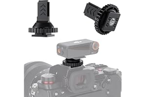JJC Cold Shoe Mount for DJI Mic 2 with 1/4" 20,Camera Adapter for DJI Mic 2 Wireless Microphone Receiver,Cold Shoe Adapter Compatible with DSLR Mirrorless Camera for Vlog Video Recording (Only for Mic2)