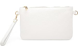 MAURO PELLETTERIA Pochette Donna con Tracolla Borsa Clutch Donna Elegante in Pelle Morbida Made in Italy Borsa da Polso Modello Mya