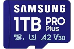 Samsung Carte Mémoire MicroSDXC, PRO Plus MB-MD1T0SA/EU, 1 To, Vitesse de Lecture jusqu’à 180 Mo/s