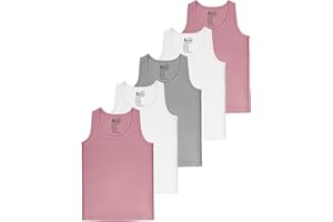 ALPIDEX Mädchen Unterhemd 5er Set 100% Baumwolle Basic Tank Top Trägertop Bequeme Achselhemden Ärmellose Kinder Unterhemden