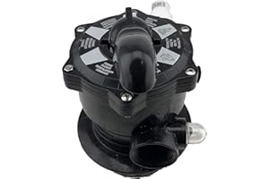 EDENEA - Vanne 6 Voies Filtre Piscine - pour Filtre EDG Aqualux Axos Xeo Top - Noire