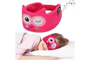 Kinder Stirnband Kopfhörer, Luckits Bluetooth Augenmaske Kopfhörer Kabellose Schlafmusik Augenmaske mit HD-Stereo-Lautsprecher Schlafkopfhörer Stirnband für Mädchen Jungen Nickerchen Schlafen Reisen