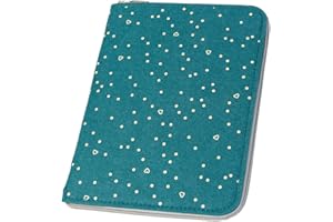 LUXDAG Mom's - Organizador de fieltro para cartilla de embarazo y cuaderno de instrucciones (en formato A5, 2 en 1) azul turquesa Talla:Herzen & Punkte
