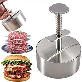 Burger Crusher &amp; Smash Burger Kit Stainless Steel, Food Grade 304, Adjustable and Non-Stick Press, Also as Mini Frying Pan fo