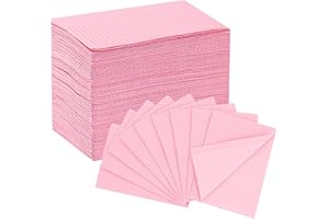 EZ TATTOO Dental Bibs Disposable 13"x18" - 125pcs 3 Ply Waterproof Tattoo Bibs Sheet for Nail Salon, Nail Tech Supplies and Lash Tech Must Haves for Tattoo Supplies and Dental Clinic (Pink)