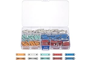 MumdoYAL 200 stück Continental-Sicherungen Torpedo,Torpedo Auto Sicherungen,traktor zubehör,mit Kunststoff-Aufbewahrungsbox - 5A, 8A, 10A, 16A, 25A für Oldtimer