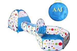 AAJ Kids Play Tent and Tunnel | Garden Playhouse Tent for Boys Girls Indoor-outdoor | 3 in 1 Pop Up Tents Ball Pit | Carrying bag | Ball Not Included