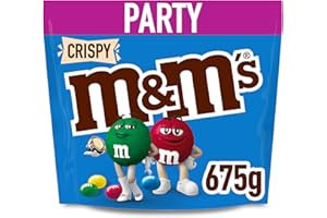 M&M'S Chocolate Bag, Crispy Centre & Milk Chocolate, 675g Party Bag, Bulk Chocolate, Ideal for Gift, Snacks and Sharing